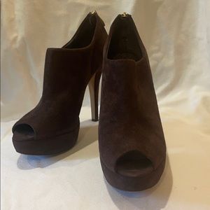 Stiletto peep toe bootie